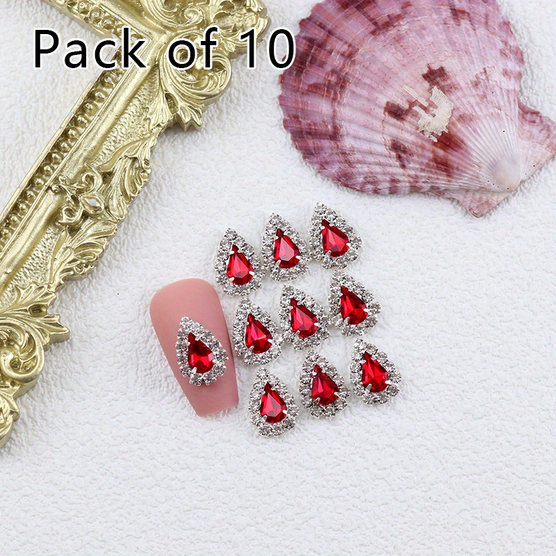 Luxury Shiny Nail Art Rhinestones Crystal Decorations Set Ab - Temu