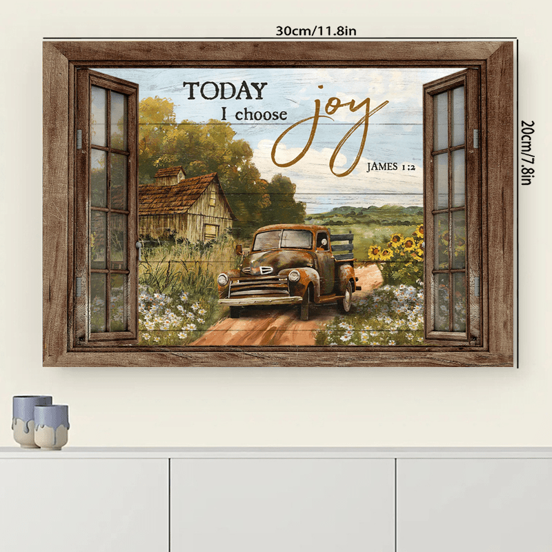 Autocollant Mural Vinyle Chrétien "Not Of This World" Avec Croix Et Camion - Personnalisable