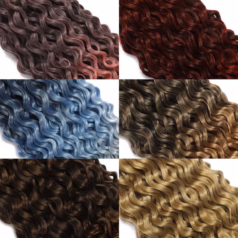 26 inch 4pcs y crochet hair wave crochet hair deep wave wavy braid y crochet hair for black womenhalloween dress up wig Product details 0