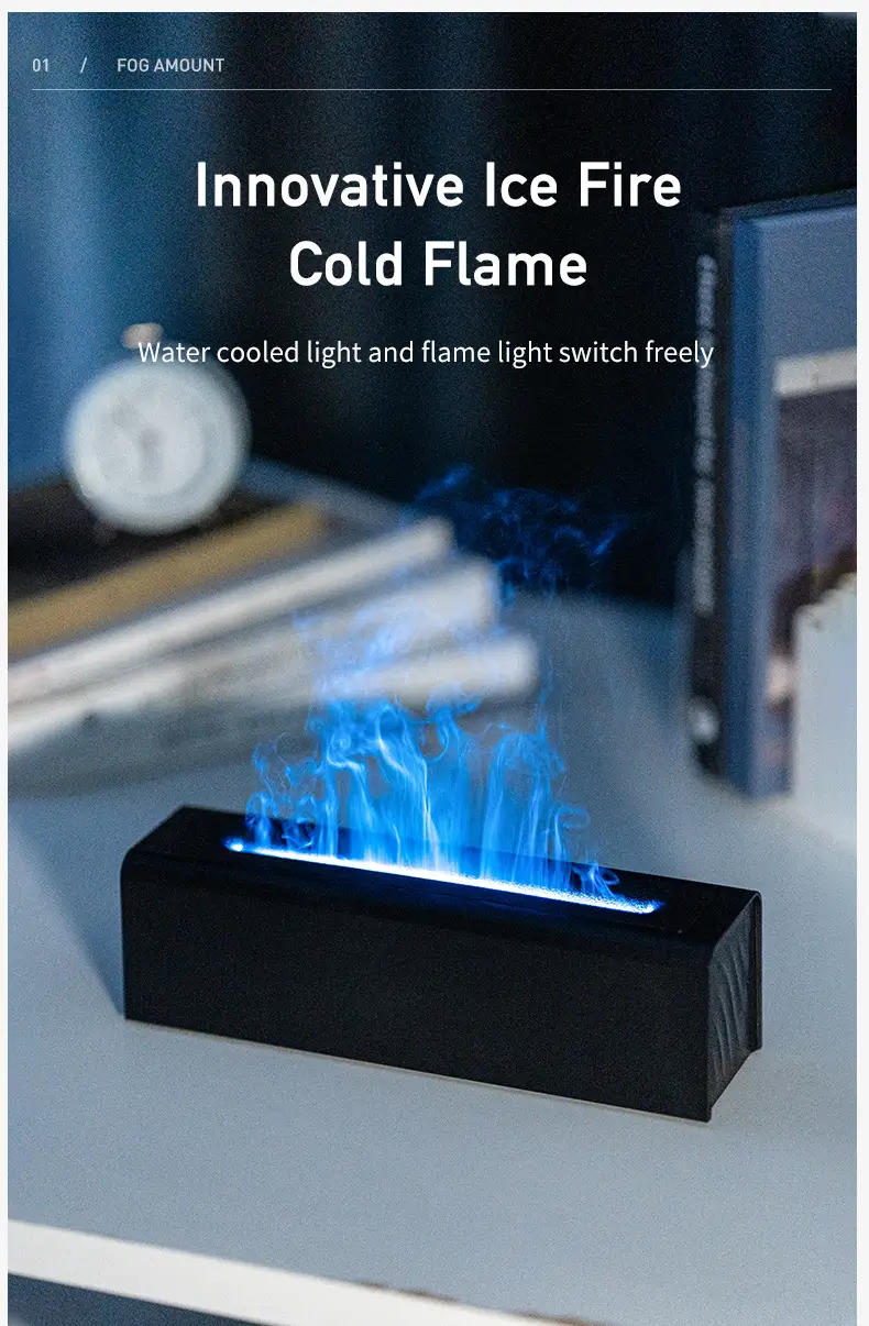 flame air humidifier for home 150ml eoils diffuser with colorful lights usb aromatherapy humidifiers diffusers timing function water shortage automatic power off fragrance diffuser details 2