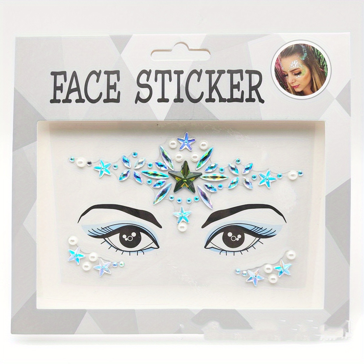 Face Stickers for Kids, Face Gems, 3D Face Stickers, Face Crystals