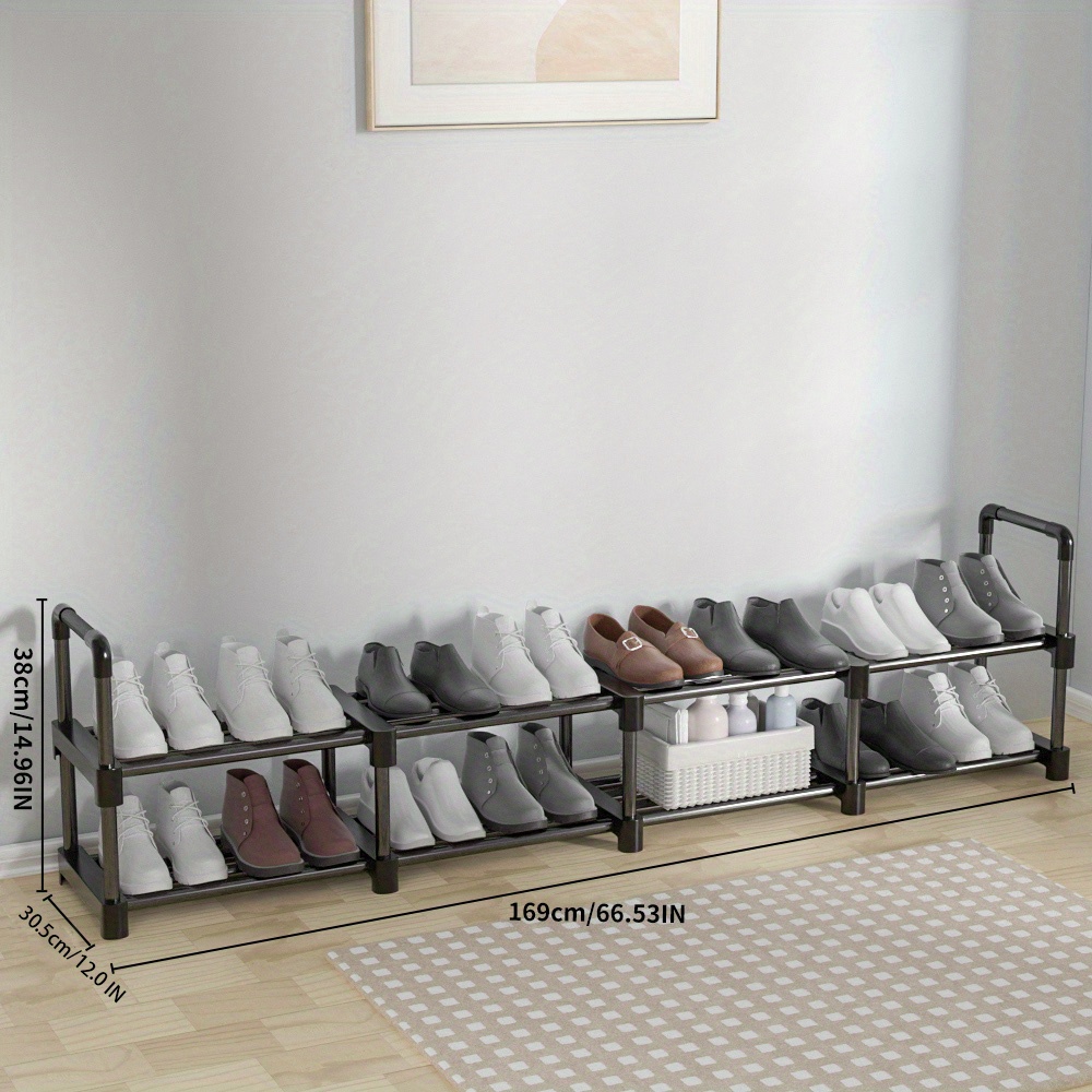 3-6 Layers Metal Shoe Rack, Diy Storage Rack, Thickened Steel Pipe, Easy  Installation Stackable And Expandable, Suitable Storage Organization For  Outdoor, Yard, Living Room, Kitchen, Bedroom, Study - Temu