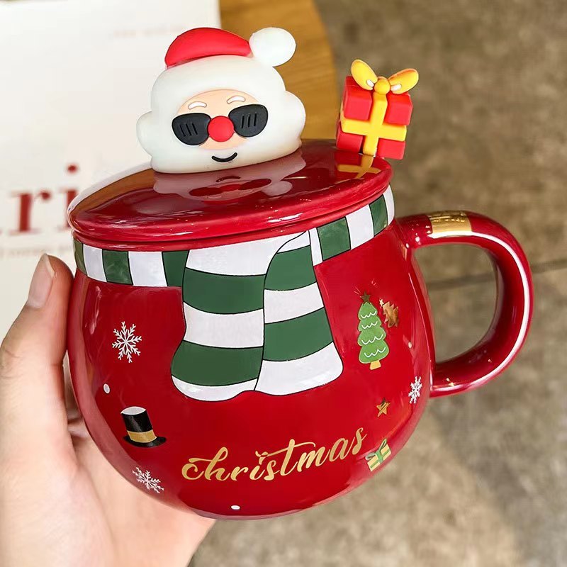 Hand painted Santa Claus Mug Embossed Ceramic Coffee Cup - Temu