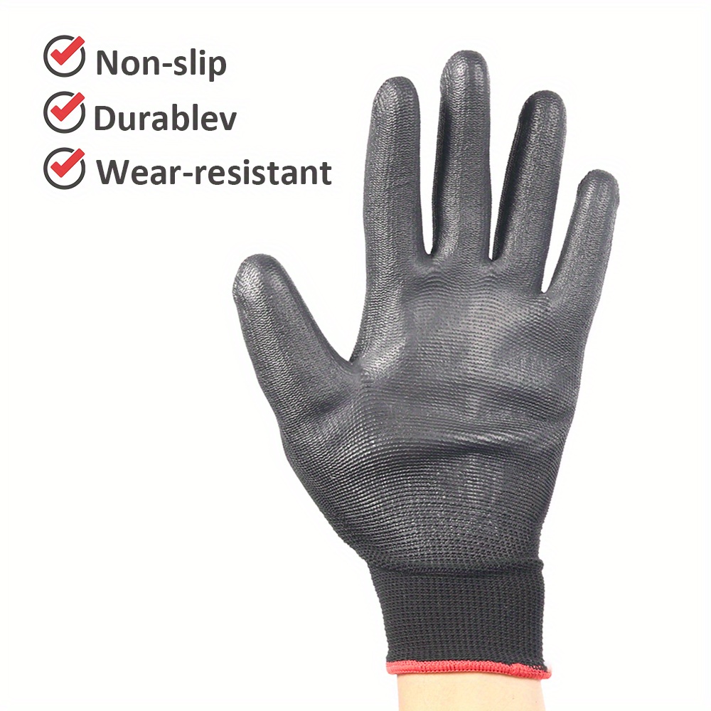 Guantes de trabajo antiestáticos (ESD) para construcción de PC, 2 pares,  guantes de trabajo delgados y ligeros, ideales para trabajos ligeros.