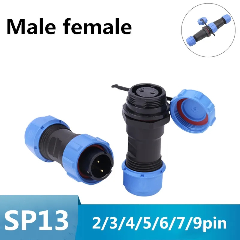 Conectores eléctricos impermeables SP17 Series 2 pines macho macho y hembra  enchufe circular conector de aviación