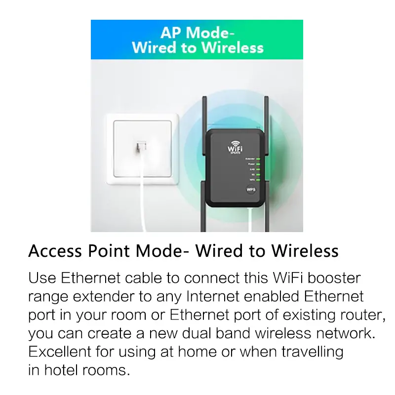wifi extender booster repeater for home outdoor 1200mbps and 45 devices wifi 2 4 5ghz dual band wps wifi signal strong penetrability 360 coverage supports ethernet port 2023 release up to 74 faster broader coverage than ever internet booster and wifi repeater details 8