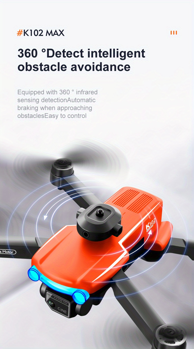 K102 Max Brushless Optical Flow Remote Control Drone With Sd - Temu