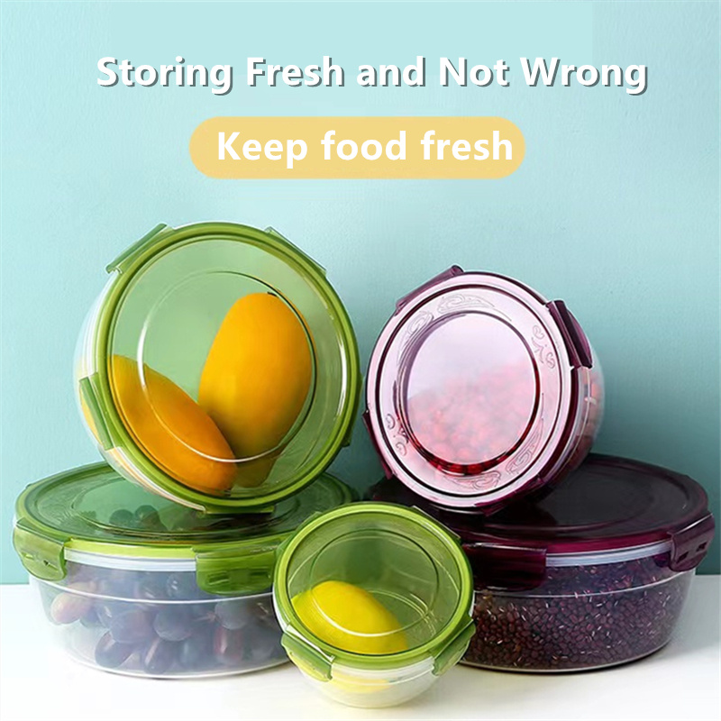 Leakproof Kitchen Storage Box Set Green/red Microwave Safe Temu