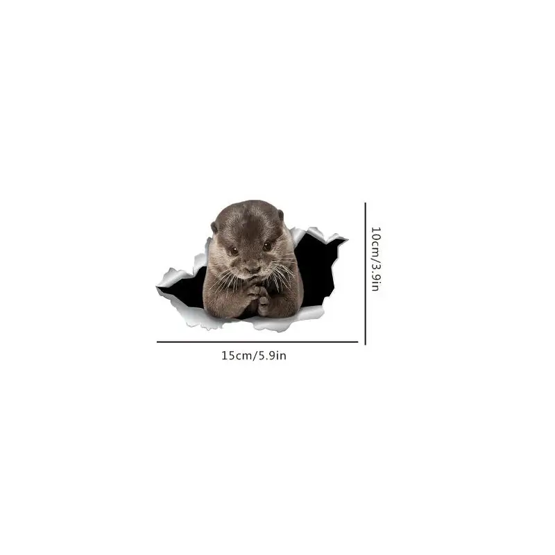 2pcs Autoaufkleber Otter Haustier Tier Wasserdicht Vinyl - Temu Germany