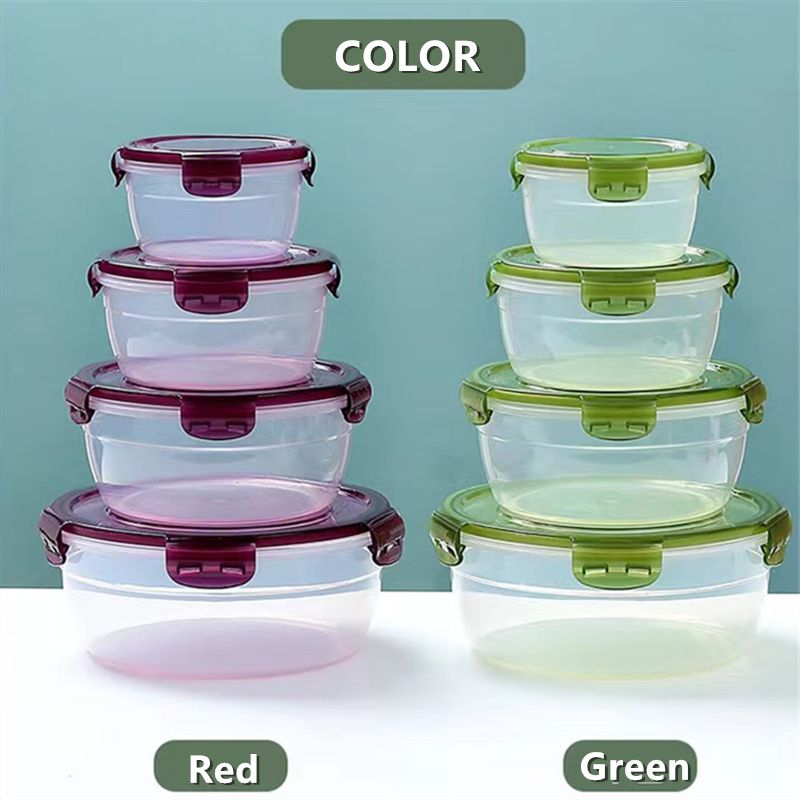 Leakproof Kitchen Storage Box Set Green/red Microwave Safe Temu