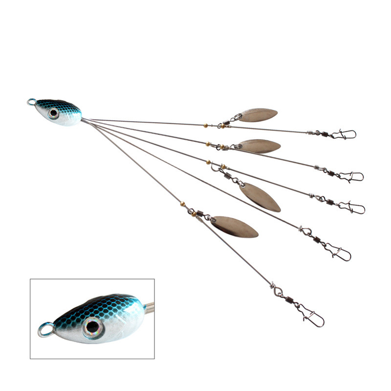 5 Arms Fishing Umbrella Rig Kit Steel Multi‑Lure Rigs Bait Fishing  Equipment New