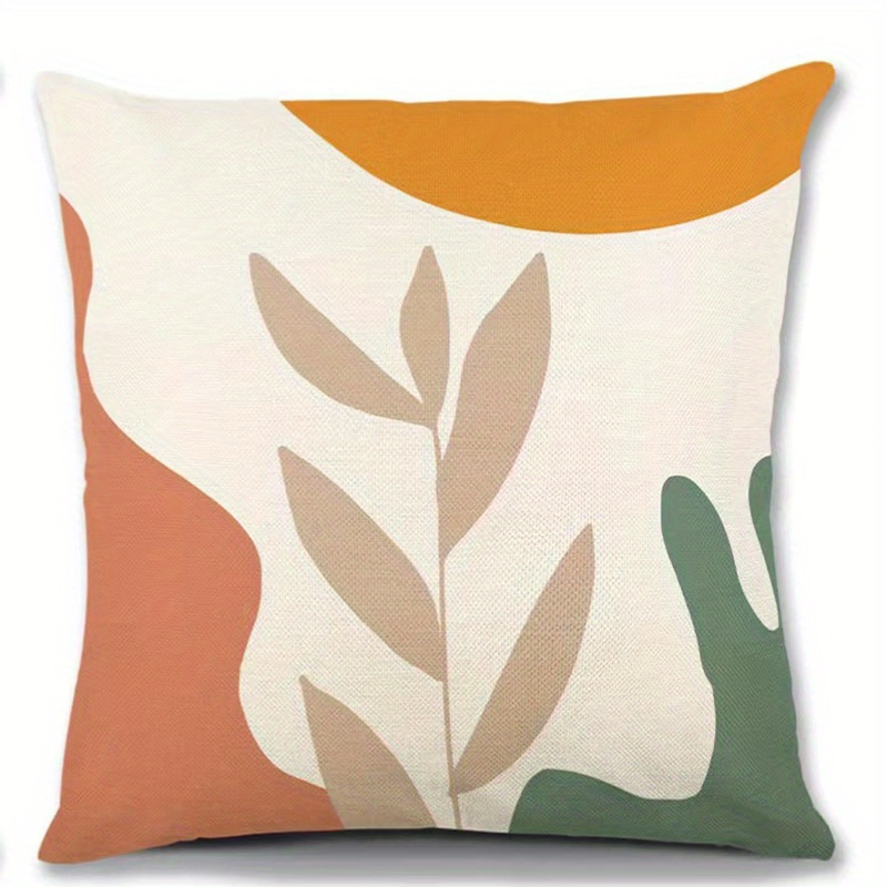 Pillow Decor Rustic Floral Throw Pillow Orange