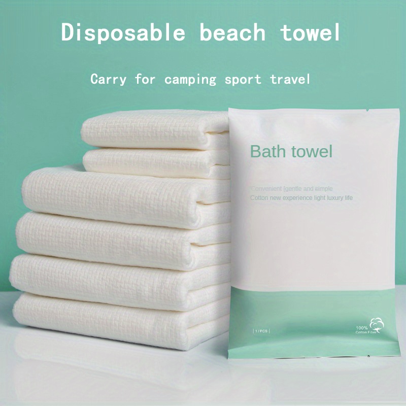 Large Disposable Bath Towels For Camping, Gym, Barber, And More -  Individually Packed And Absorbent - Temu