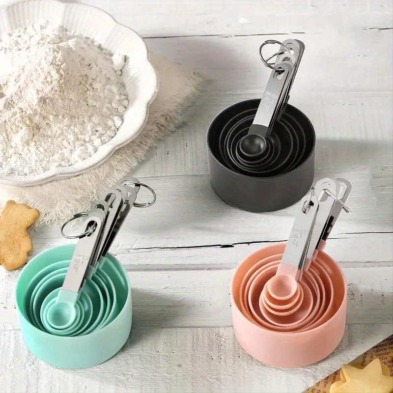 Measuring Cups And Measuring Spoons Set, Multifunctional Plastic Measuring  Spoon With Stainless Steel Handle, Measuring Cup, Graduated Measuring Spoon  Set, Baking Tool For Cooking And Baking, Apartment Essentials, Back To  School Supplies 