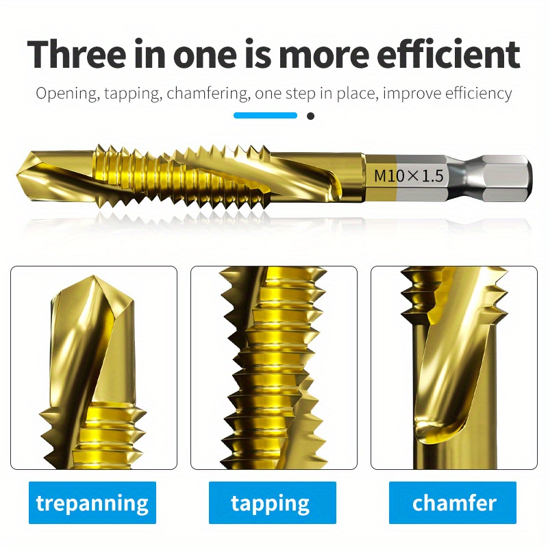 Drill one Machine Tap Three in one Composite Tap Temu Australia