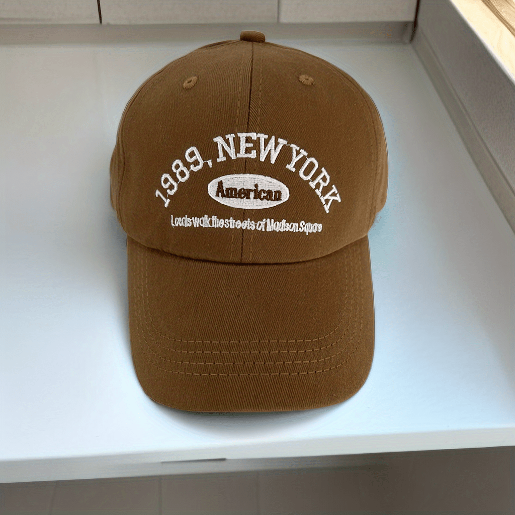 1989 Embroidered Baseball Cap Adjustable Sun Hat for Men Women