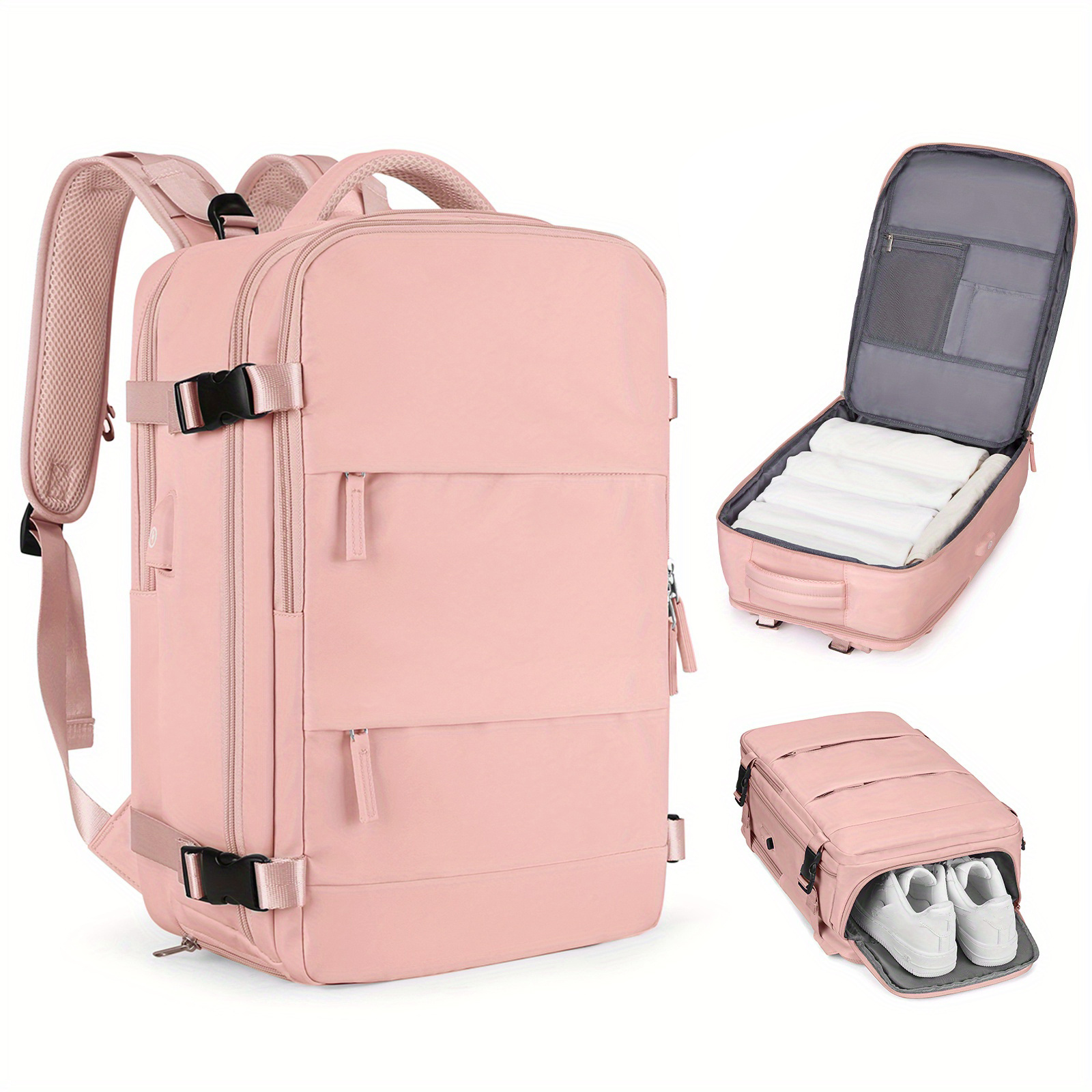 Female Pink Backpack Women's Laptop Backpack 14 15 Inches