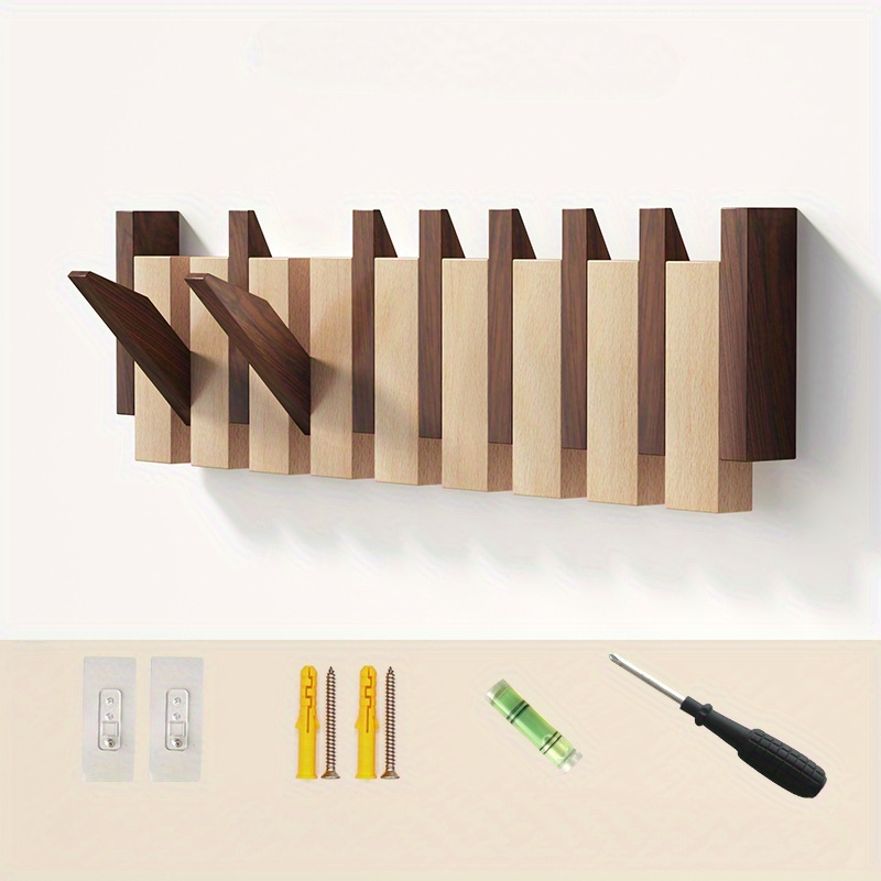 Creative Piano Key Wall Rack Wall Mounted Coat Hook Folding - Temu