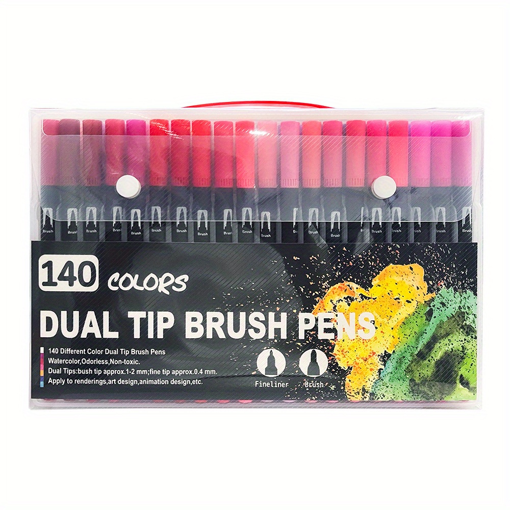 24 Colors Kids' Watercolor Pen Set, Washable Dual-tip Water Based