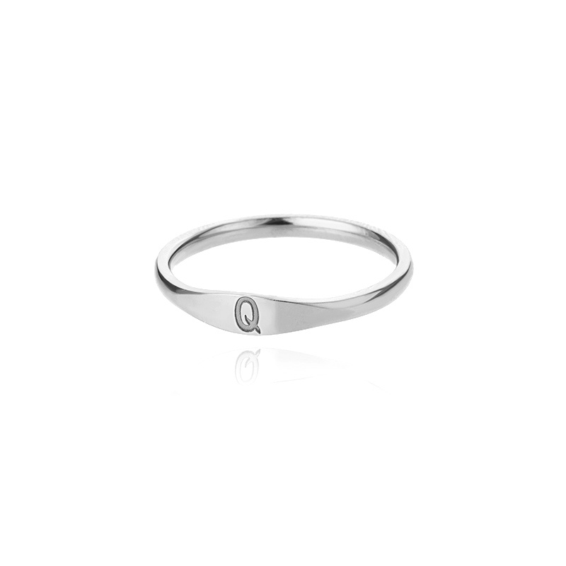 Simple Ring Flat Surface Letter Carving Plated Multi Type - Temu Canada