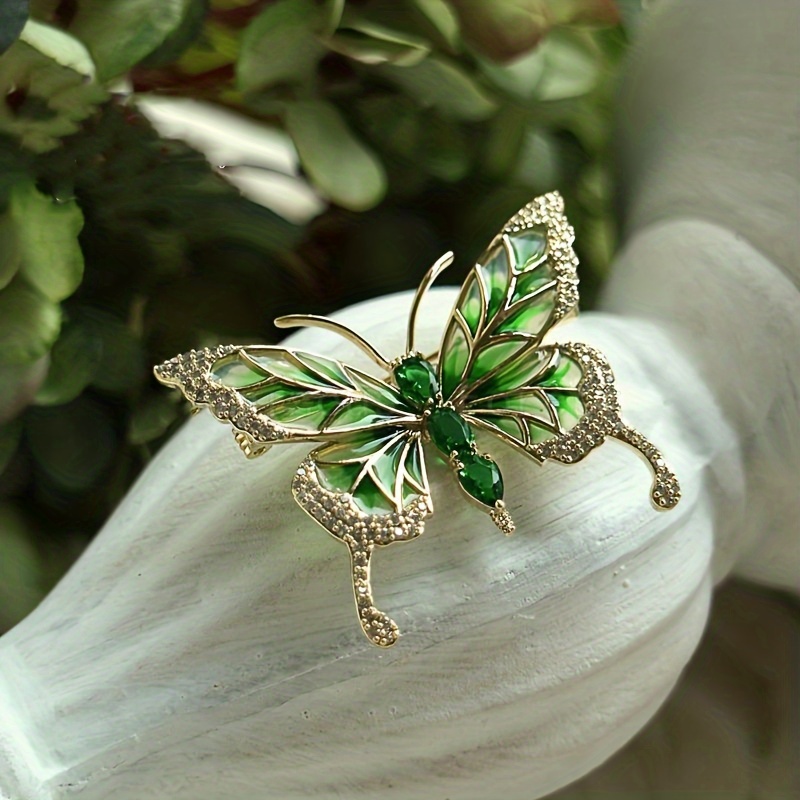 

Elegant Enamel Butterfly Brooch Alloy Insect Pattern Badge Pin Clothing Jewelry Accessories For Women