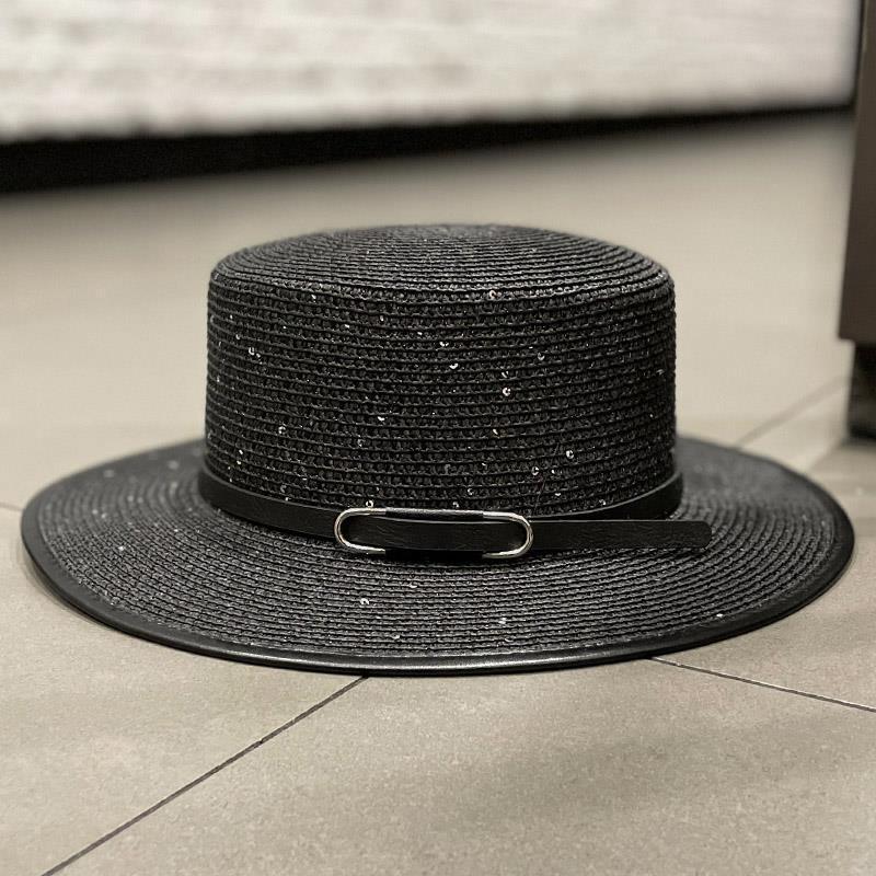 Saint Laurent Black Flat Top Hat