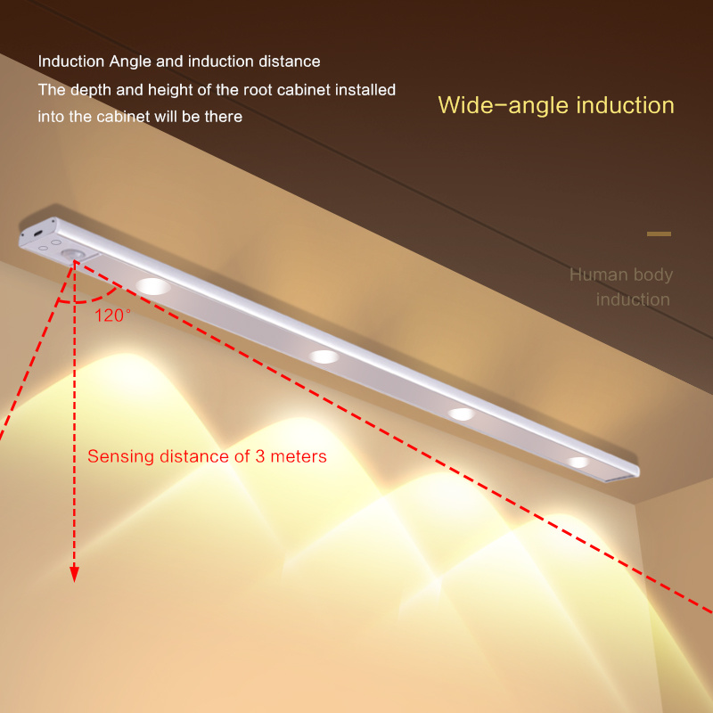 Luces Led Debajo Gabinete Sensor Movimiento 1 Pieza Lámpara - Temu Mexico