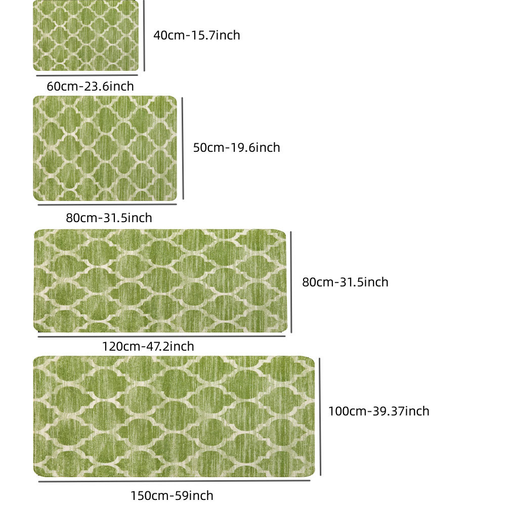HOXCIK Tapete verde y blanco para puerta delantera, alfombra para  exteriores, a rayas, tejida a mano, lavable, para entrada,  interior/exterior, área