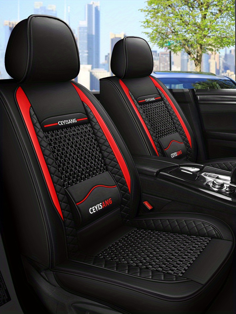 1PCS Car Seat Cover,Luxury Car Seat Cushion Hand-woven Ice Silk Car Seat  Cover Summer