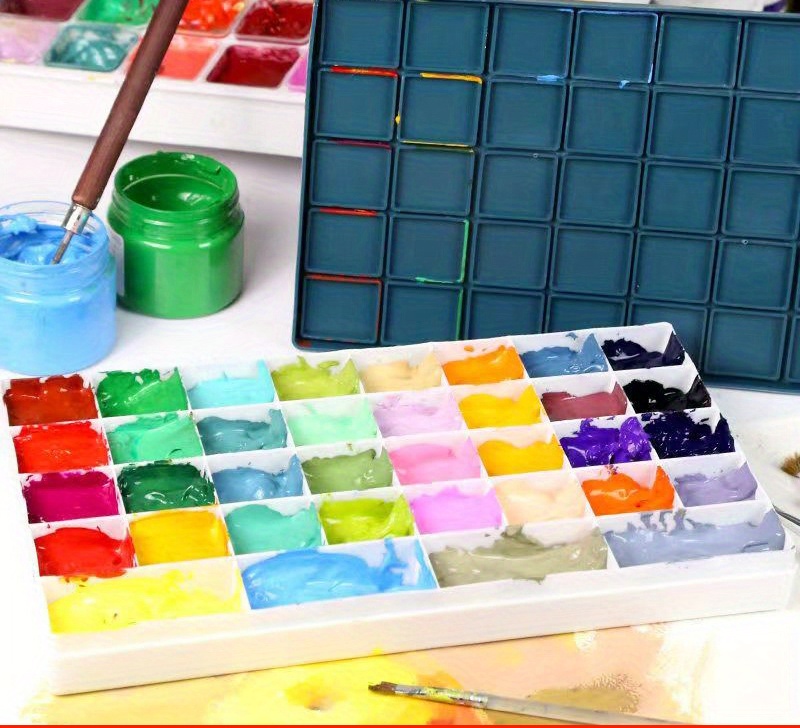 1pc 24 Grid Paint Tray Palettes For Acrylic Paint, Color Palette