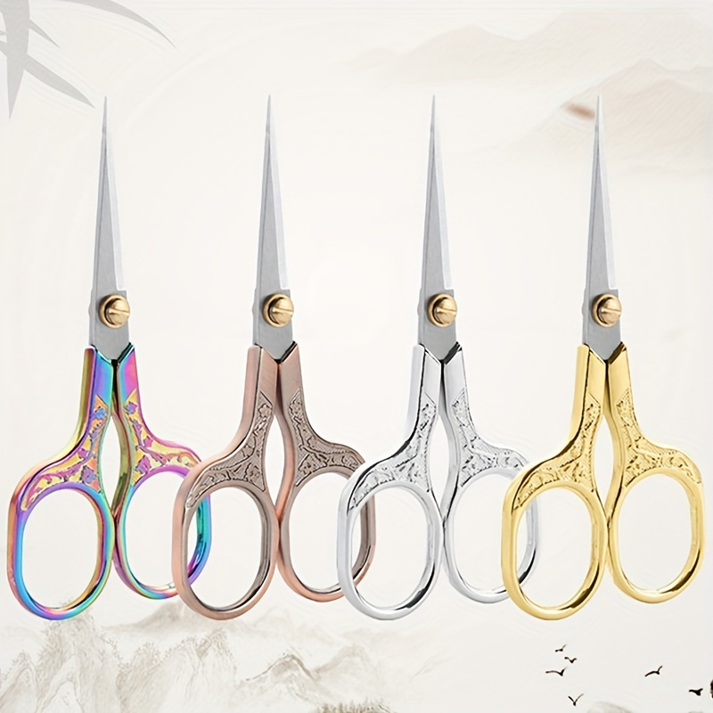 

1pc Plum Blossoms Antique Scissors Stainless Steel Household Scissors Window Embroidery Wool Embroidery Scissors Handmade Student Daily Office Supplies Household Handmade Paper Cuttings Sewing Tools