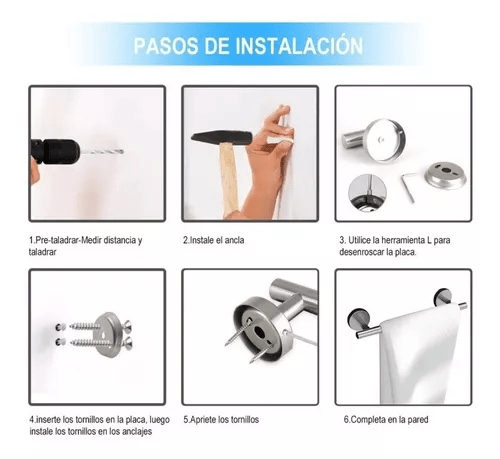 ELZEM Porta Toallas,Toallero Baño Fuerte Adhesivo,Toallero Sin Taladrar  para Baño/Cocina De Acero Inoxidable para Toallas,Perchas para Albornoces