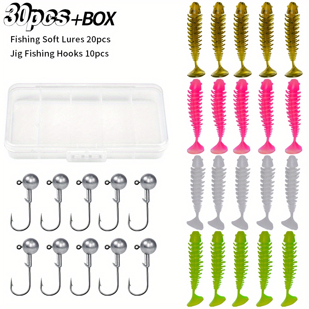 50pcs/box Paddle Tail Swimbaits - Soft Fishing Lure for * Fish -  5cm/1.97inch 1g