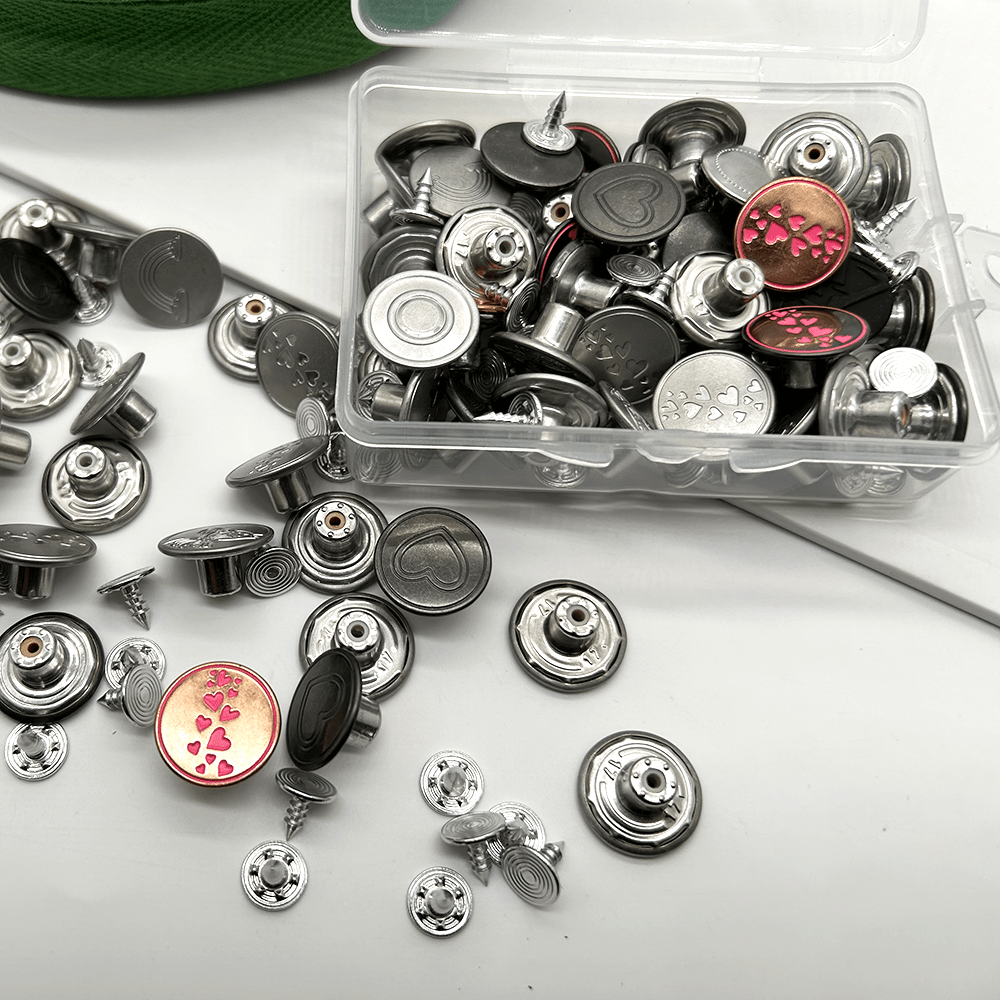 Random Colors Detachable Snap Fastener Metal Buttons Jeans - Temu