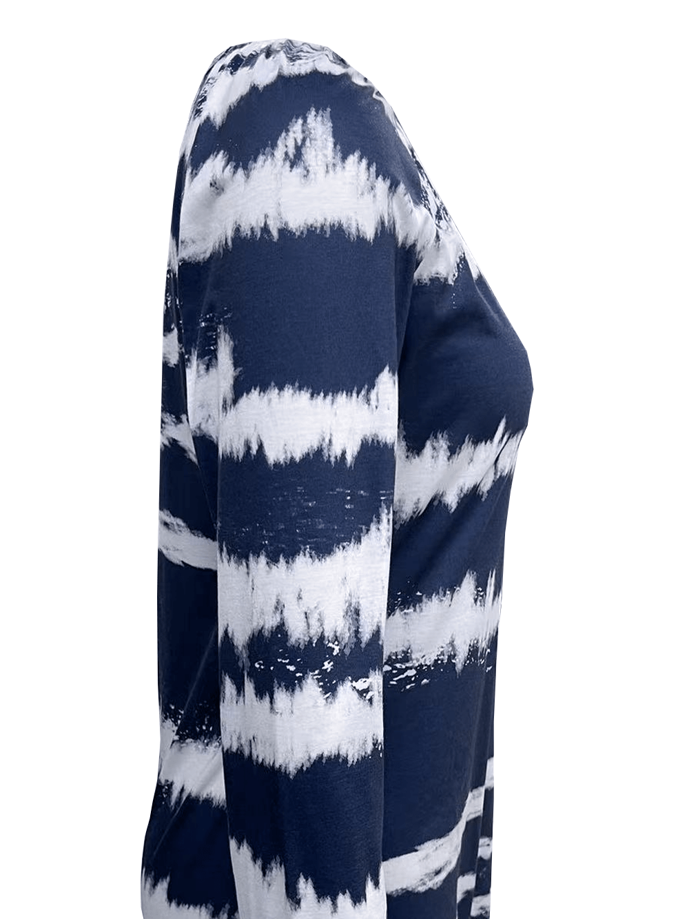 Printed Tie Neck Long Sleeve Dress
