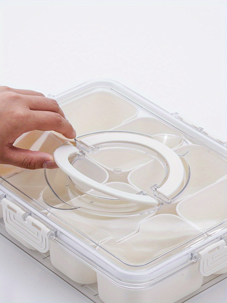 Large Capacity Plastic Seasoning Box with 4/8 Removable