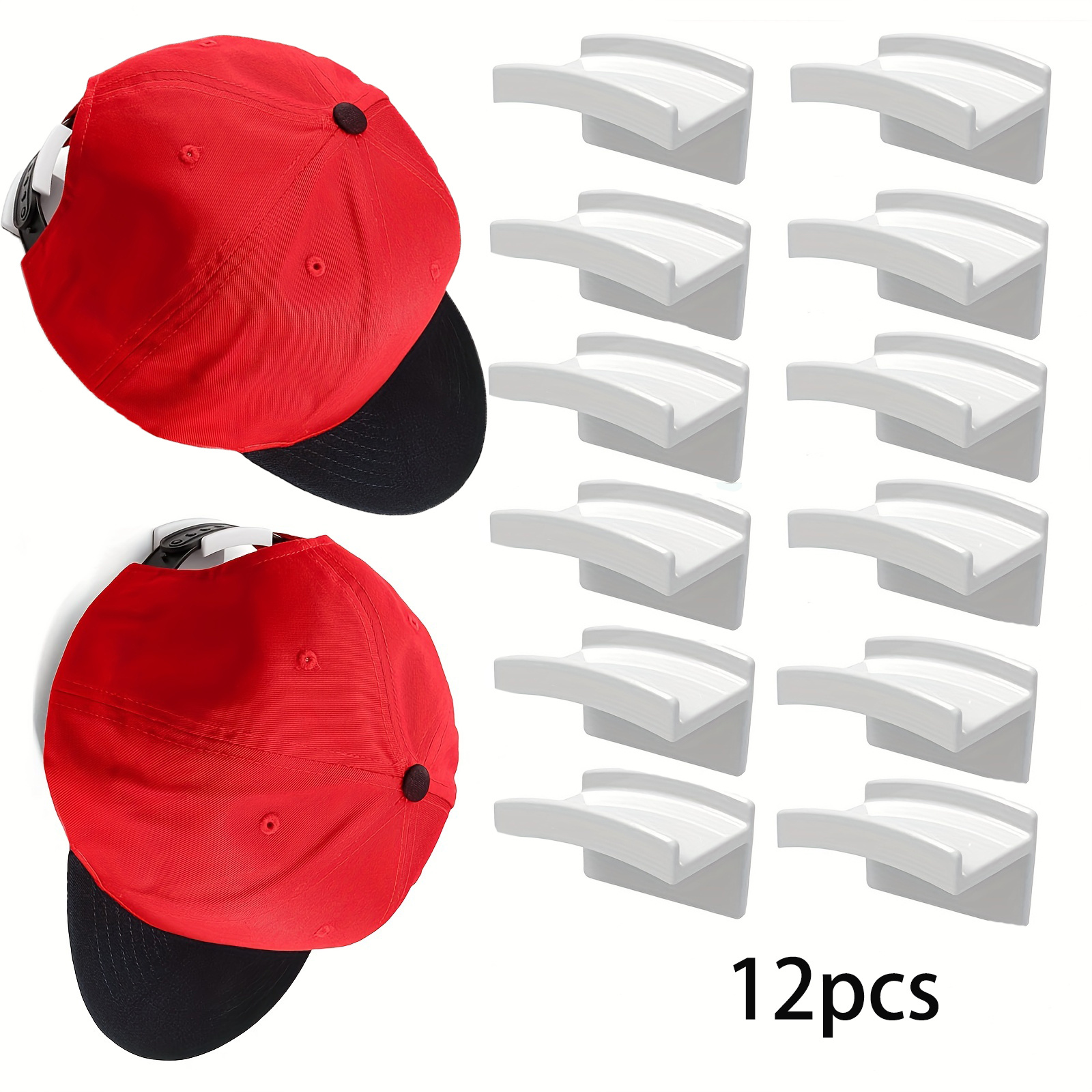 Wall Mounted Hat Rack Baseball Adhesive Hat Hooks Wall - Temu