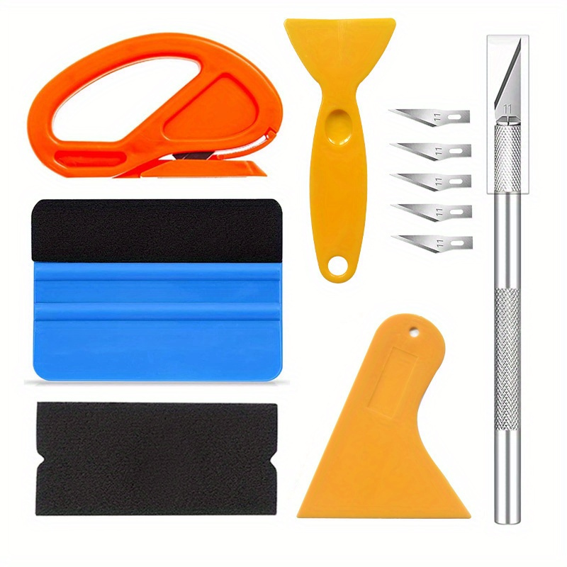 Car Wrapping Tools Kit Vinyl Scraper Cutter Film Squeegee - Temu