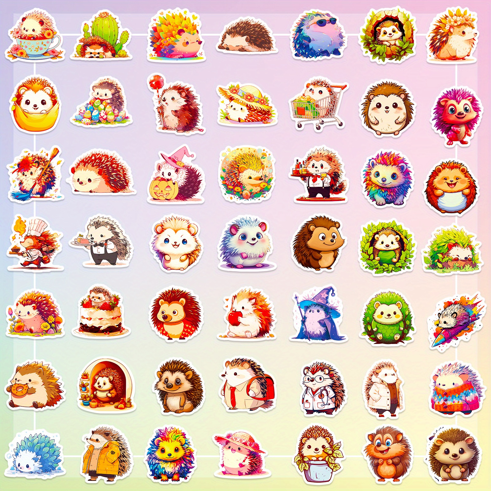 Cute Hedgehog Stickers Teens Waterproof Vinyl Stickers Water - Temu