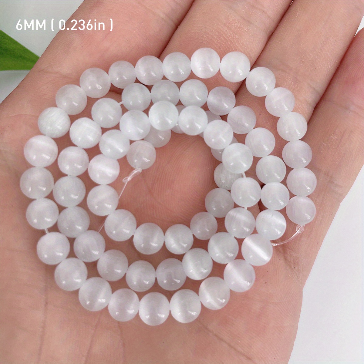 6mm Black Cat's Eye Beads Natural Stone Loose Beads Diy - Temu