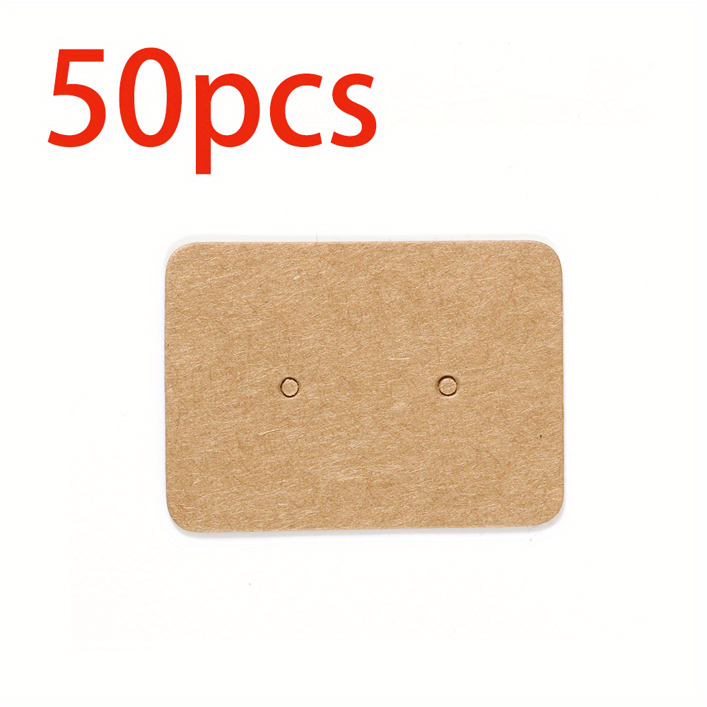 Blank Jewelry Card Kraft Paper Earring Displaying Paper Card - Temu