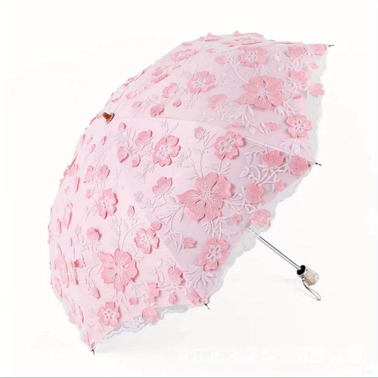 Parapluie de Pluie à Motif Floral de Grande Taille pour Femme, Protection  Solaire Anti UV, Parasol Pliant, 10 Os, 4 Documents