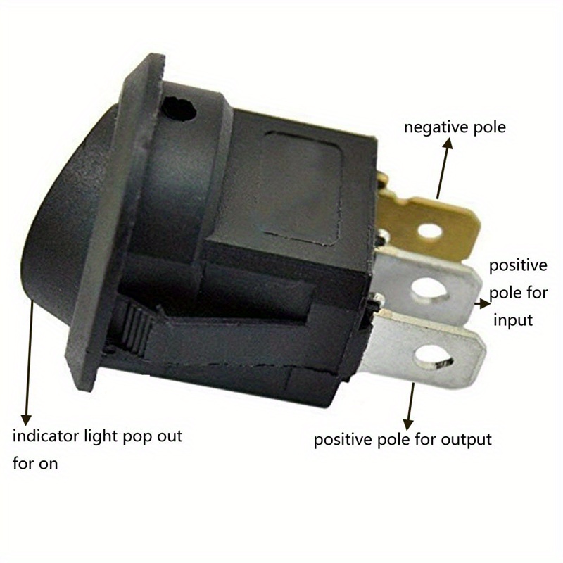 Interruptor pulsador redondo empotrar rojo para electrónica 12V 20A