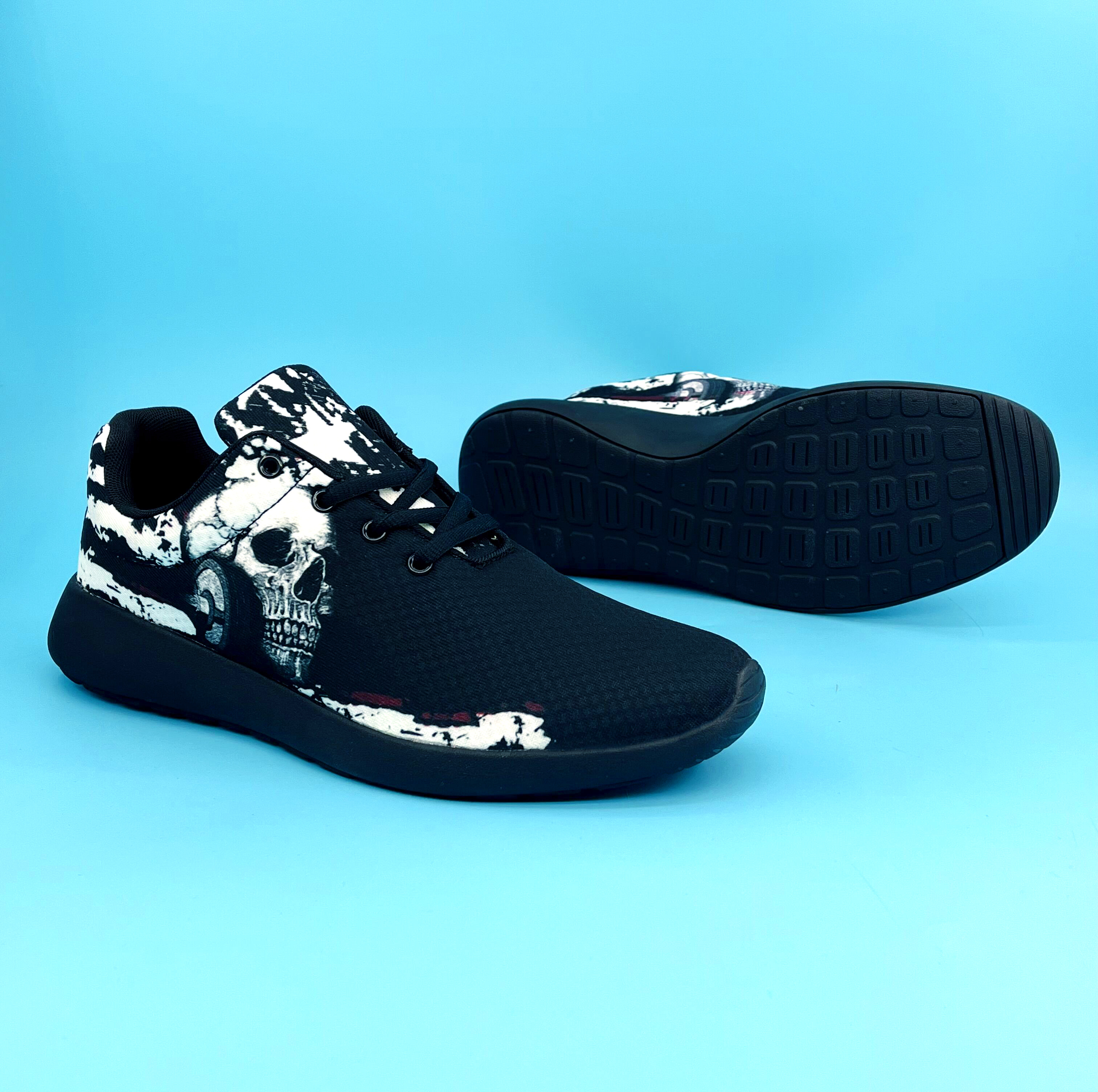 Horror Collection Skull Walking Shoes For Men Woman Lightweight Tennis Fashion Elastic Sports Shoes Cushion Basketball Shoes