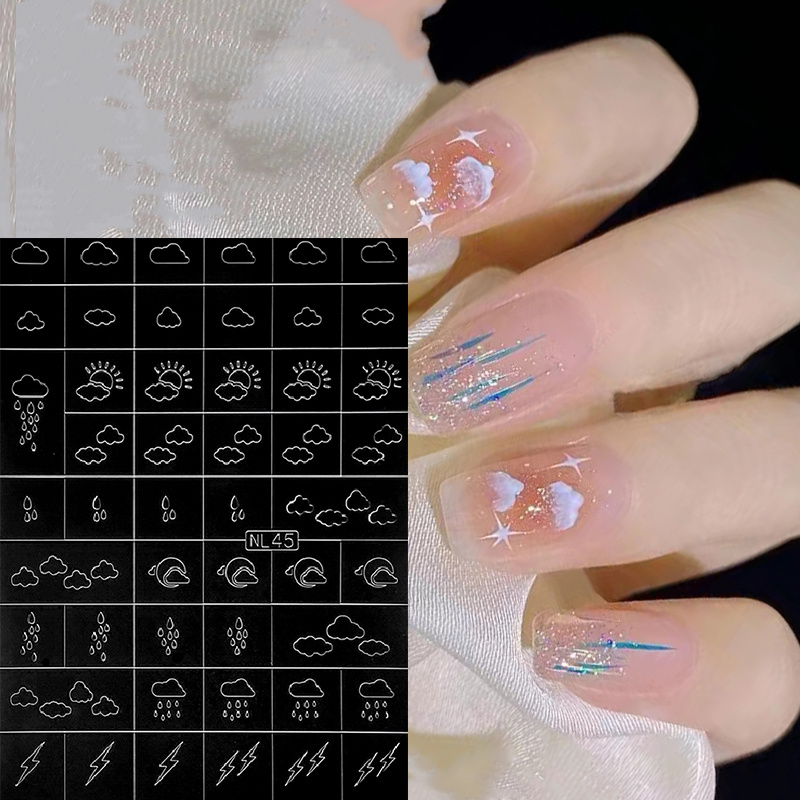 New Nail Art Airbrush Stencils Nails Designer Inspired Reusable