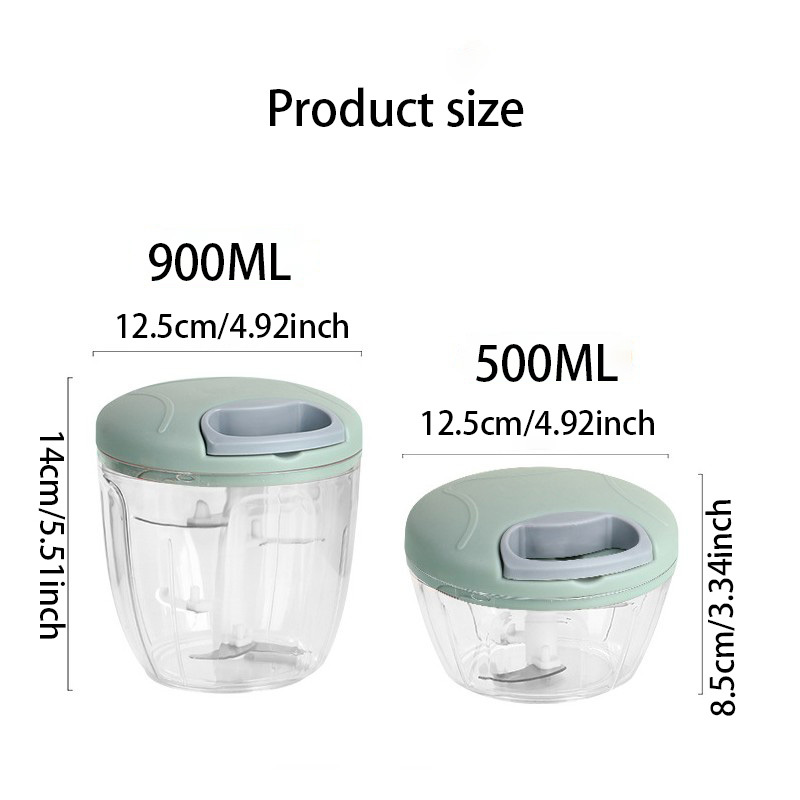 1pcc Manual Fruit Vegetable Chopper Household Stainless Steel