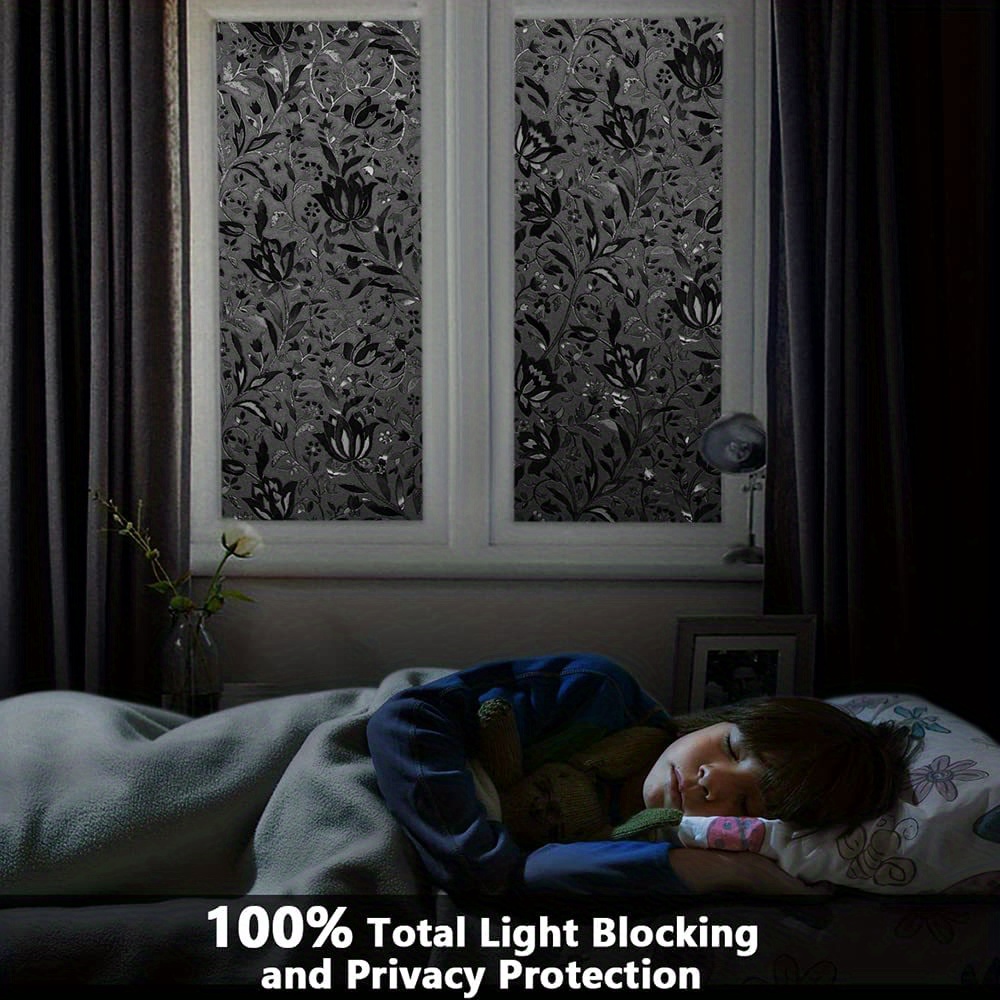 Static Cling Total Blackout Privacy Window Film Cover Light - Temu