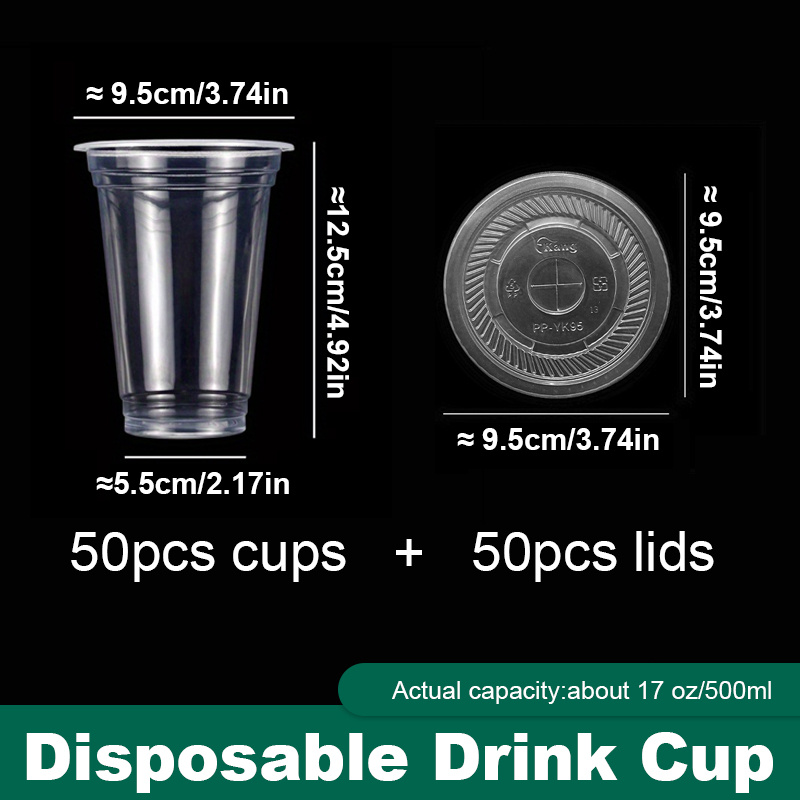 Smoothie Cups 95mm medium/large 550ml 16oz