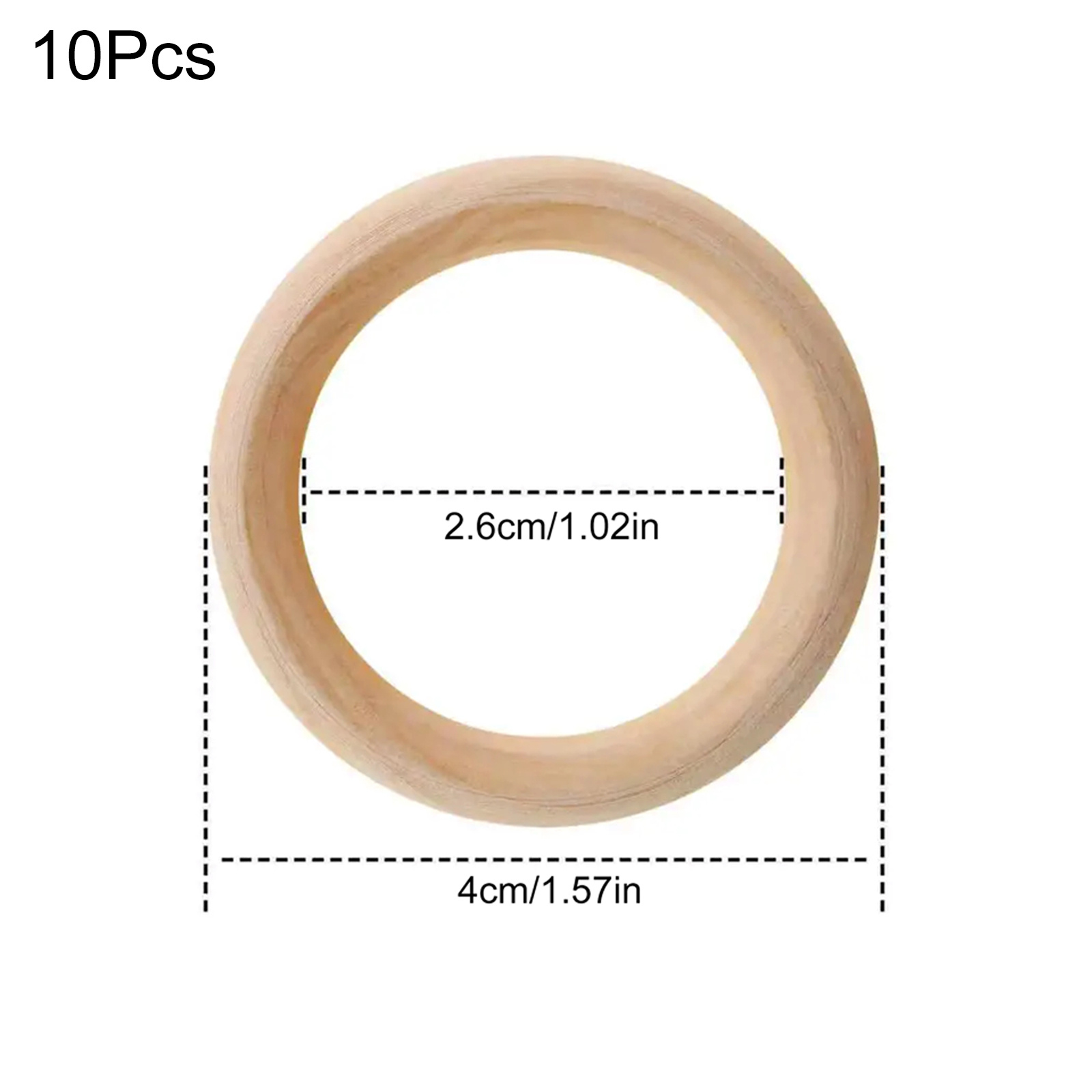 20pcs Wood Linking Rings, Natural Macrame Wooden Rings, Wood Ring, 30x6mm,  Inner Diameter: 17mm