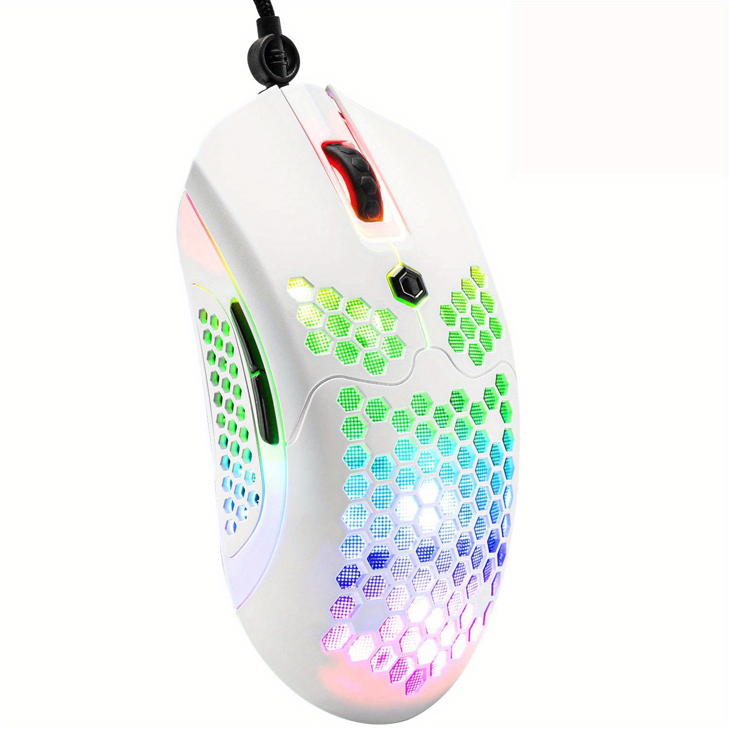  Lightweight Gaming Mouse,26 kinds RGB Backlit Mice,PixArt 3325  12000 DPI Mouse,Ultralight Honeycomb Shell Ultraweave Cable Mouse and  Anti-key Can Be Set for PC Gamers and Xbox and PS4 Users(Pink) : Video